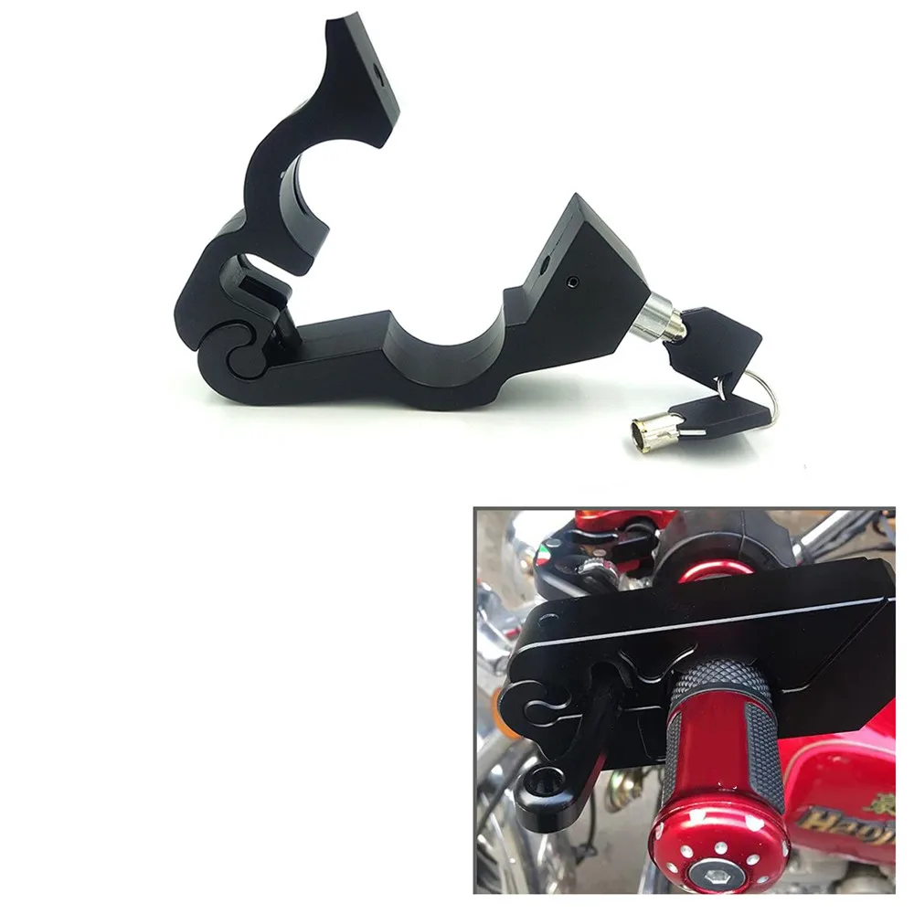 

Motorcycle Throttle Handle Lock Electric Vehicle Handle Anti-theft Lock Aluminum Alloy Cowl Lock Handle Brake Lock