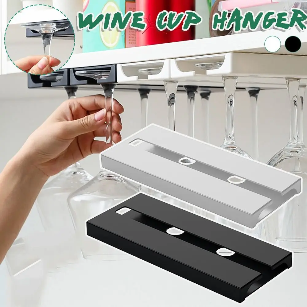 

Punch-free Inverted Wall Mounted Drain for Home Kitchen Hanging Goblet Rack Wine Glass Holder Stemware Storage Wine Glass Rack
