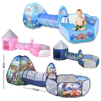 3 in 1 Portable Spaceship Tent Baby Tunnel Toy Tent Baby Balls Pool Wigwam for Children Campaign Tent Baby Playpen 1