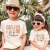 Personalized Cousin Crew Kids Shirt Retro Custom Name Cousins Matching T-shirt Child Summer Short Sleeve Tee Toddler Clothes Top 1