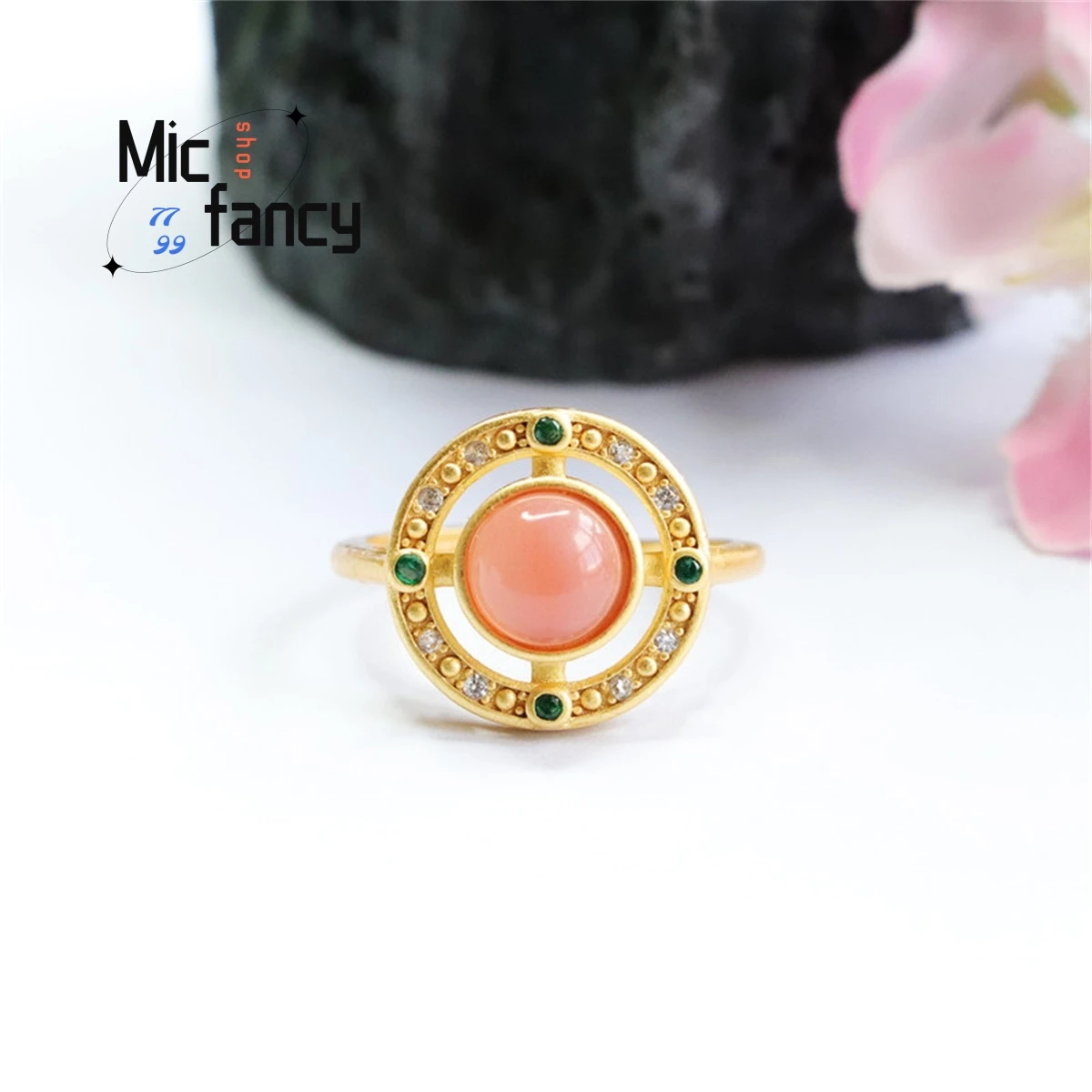 

Natural Yanyuan Agate Egg Face Ring Versatile Personality Refined Retro Style Women Couple Promise Fine Jewelry Charm Fashion