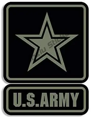 

Subdued Green & Black Army Logo Sticker Decal Combat Colors Military Vinyl Decal Sticker Car Waterproof Car Decal Bumper Sticker