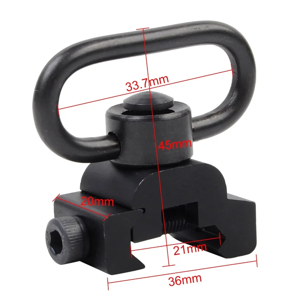 Tactical QD Sling Swivel Strap Buckle Quick Release Button 1.25 inch 20mm Picatinny Rail Mounted Base Mlok Mount Adapter Rings sling swivel adapter sling swivel mount tactical sling adapter sling adapter sling attachment adapter picatinny rail accessories rail adapter threaded adapter