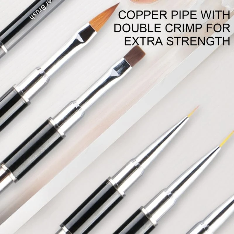 예술가와 디자이너를위한 필수 이중 기능을 갖춘 Y4NA 5Pcs 금속 공예 펜 학생 문구 미세하고 넓은 라인