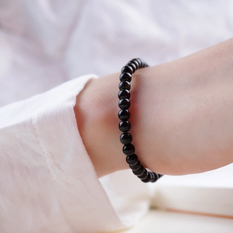 LA発！MONSIEUR ブレスレット【MOND MONDO】送料無料! Man Bracelet Black Bead 10mm | Natural Stone Bead Bracelet