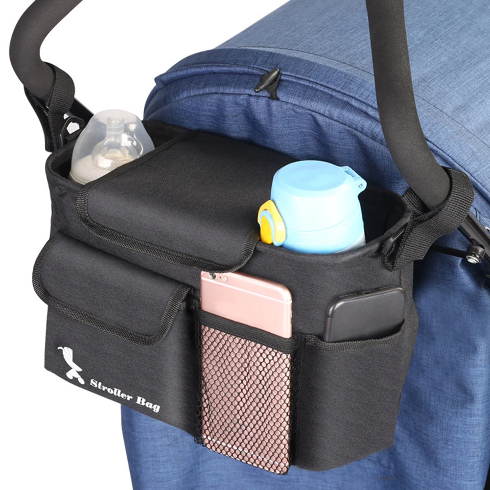 HAMUR Home HAMUR Baby Bag Organizer, Portable Stroller Mini Diaper Bag for Travel Unisex, Foldable Newborn Baby Accessories Carriage Bag Fo