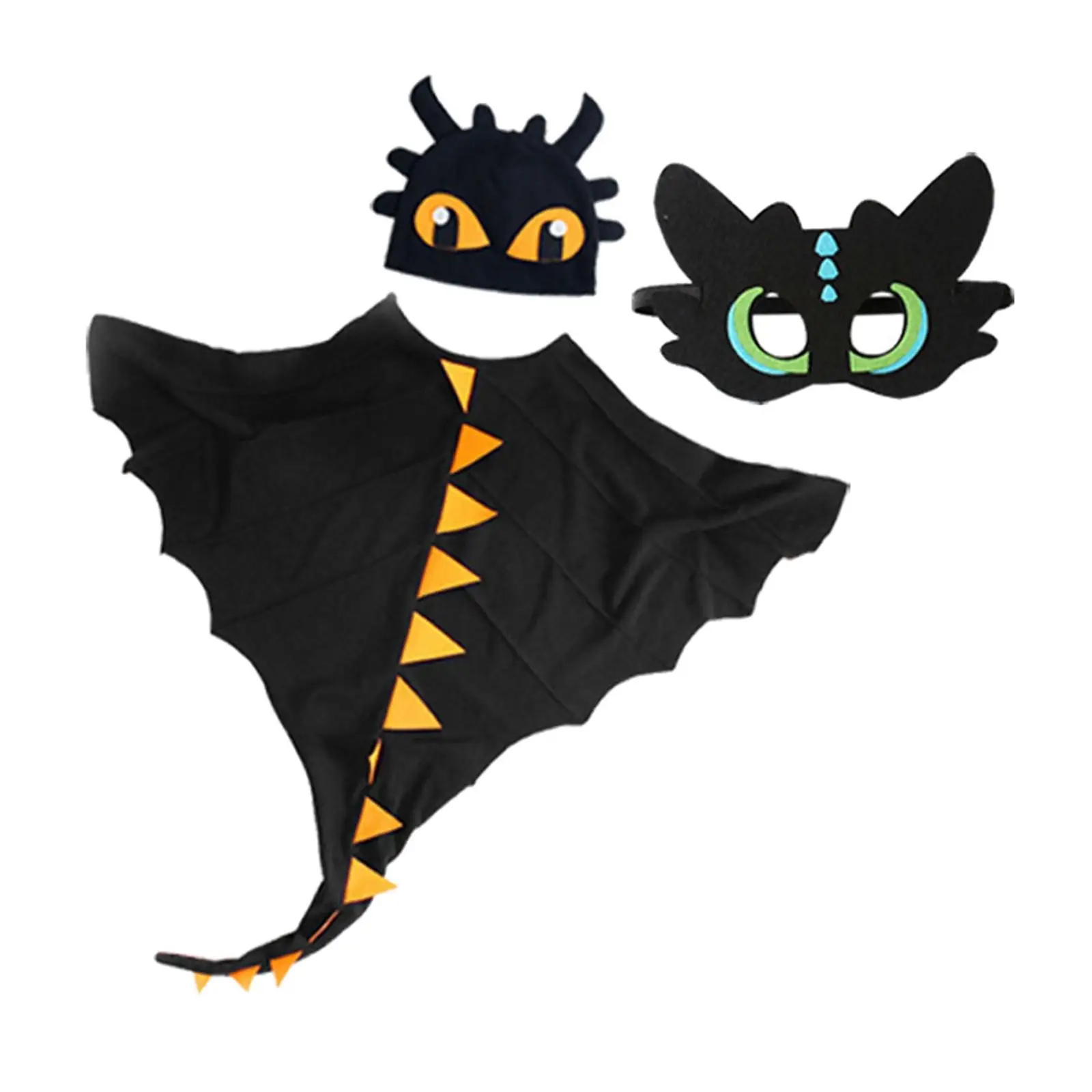 Toothless Dragon Costume Dinosaur Cape Child Costume Dragon Dress Up Girls Boys Toys Halloween for Birthday Party Favors