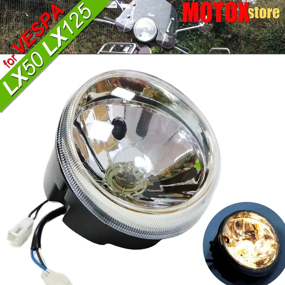 

Fit Fit for VESPA LX50 LX125 Motorcycle Front Headlight Assembly Headlamp Head light LX50 LX 125 2013 - 2017 2018 2019 2020