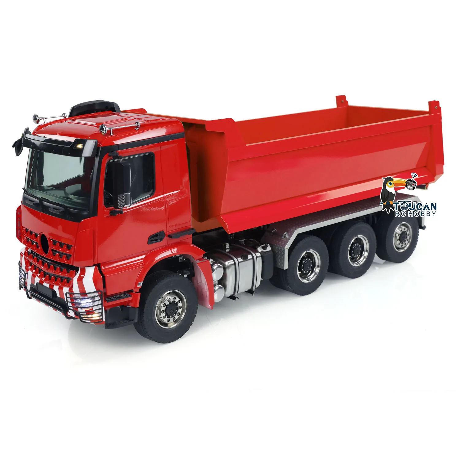 Toy 8x8 Hydraulic RC Full Dump Truck 1/14 Radio Control Dumper Tipper Car 3-speed Sound Light Assembled Vehicle for Boy TH23683 3