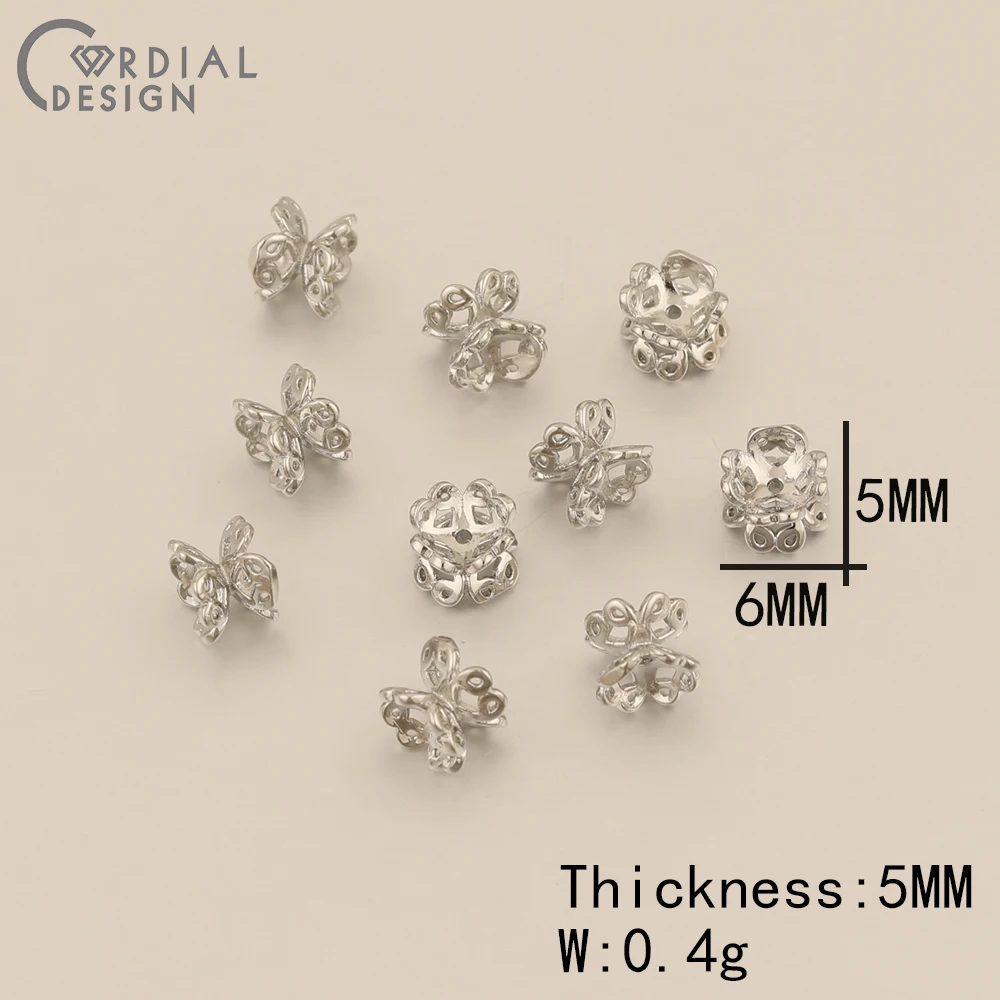 Cordial Design 50Pcs 5*6MM Cooper Spacers/DIY Bracelet/Jewelry Accessories/Genuine Gold Plating/Jewelry Findings & Components - cordial
