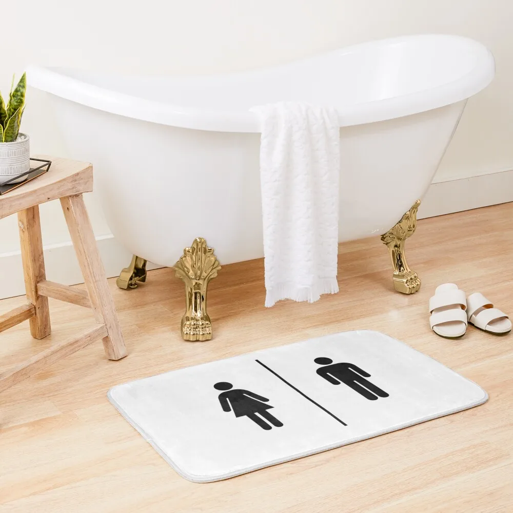 

Woman & Man Restroom Sign Bath Mat Bathroom Interior Bath Accessories Toilet Accessories Bathroom Rugs Living Room Mat