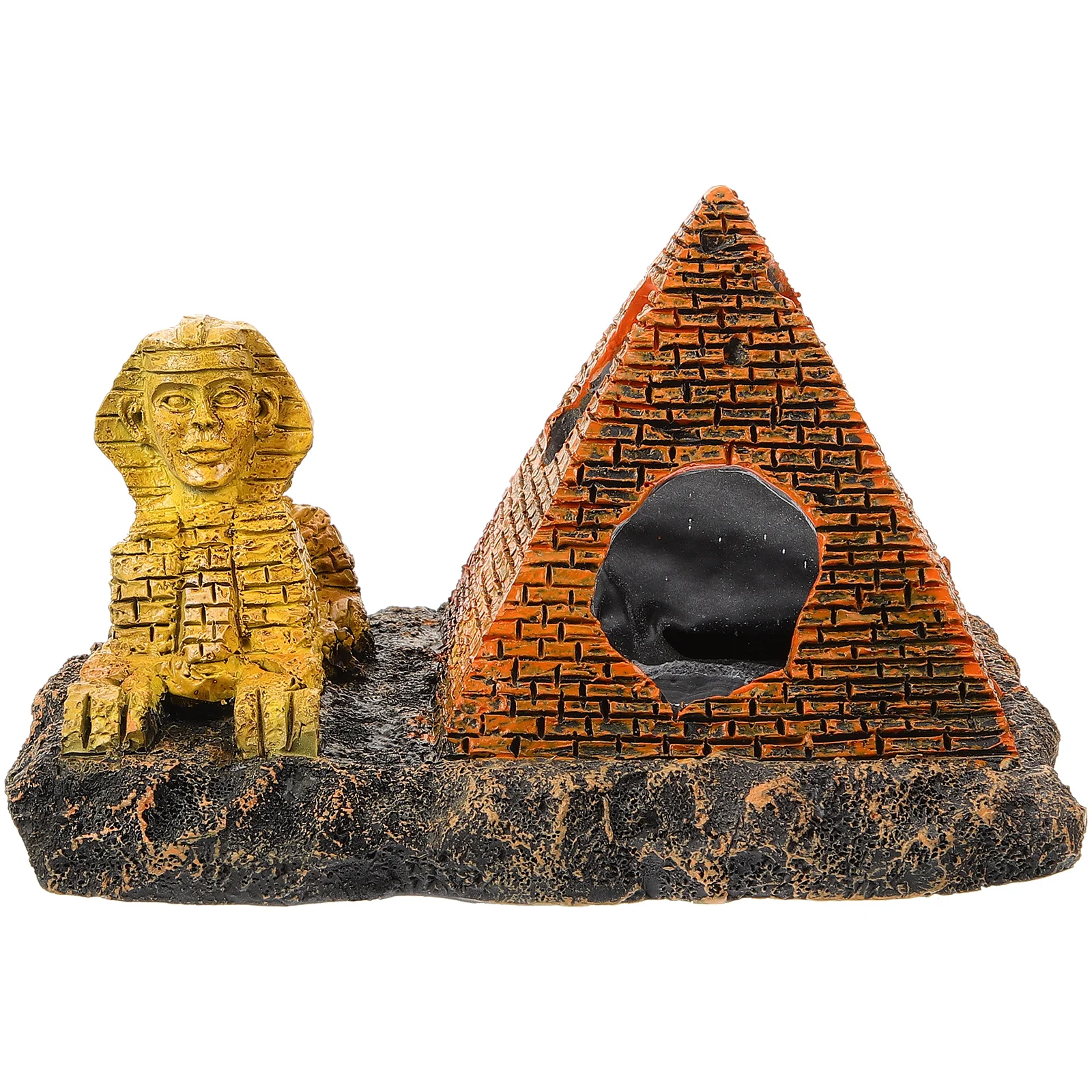 

Fish Tank Landscaping Ornaments Aquarium Decoration Accessory Hidden Cave Egyptian Turtle Hiding Shelter Birthday for Girl