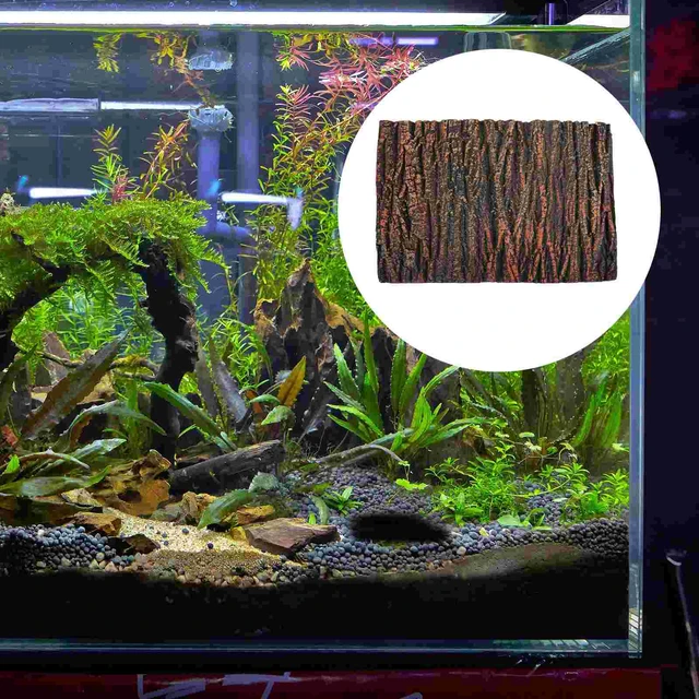 Reptilians Fish Tank Background Board Emulation Oak Bark Imitated