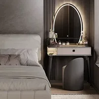 Table de maquillage de luxe pour chambre à coucher, style européen, confortable, avec rangement moderne, meuble de beauté pour la maison 2