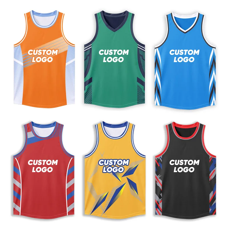 Custom Full Sublimation Polyester Print Logo Mens Basketball Shirts Mesh Fabric Basketball Uniform Top For Adults WMS63