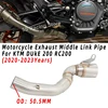 For KTM DUkE 200 RC200 2020 2021 2022 2023 Motorcycle Exhaust Escape Muffler Modified Moto Middle Link Pipe Eliminator Enhanced