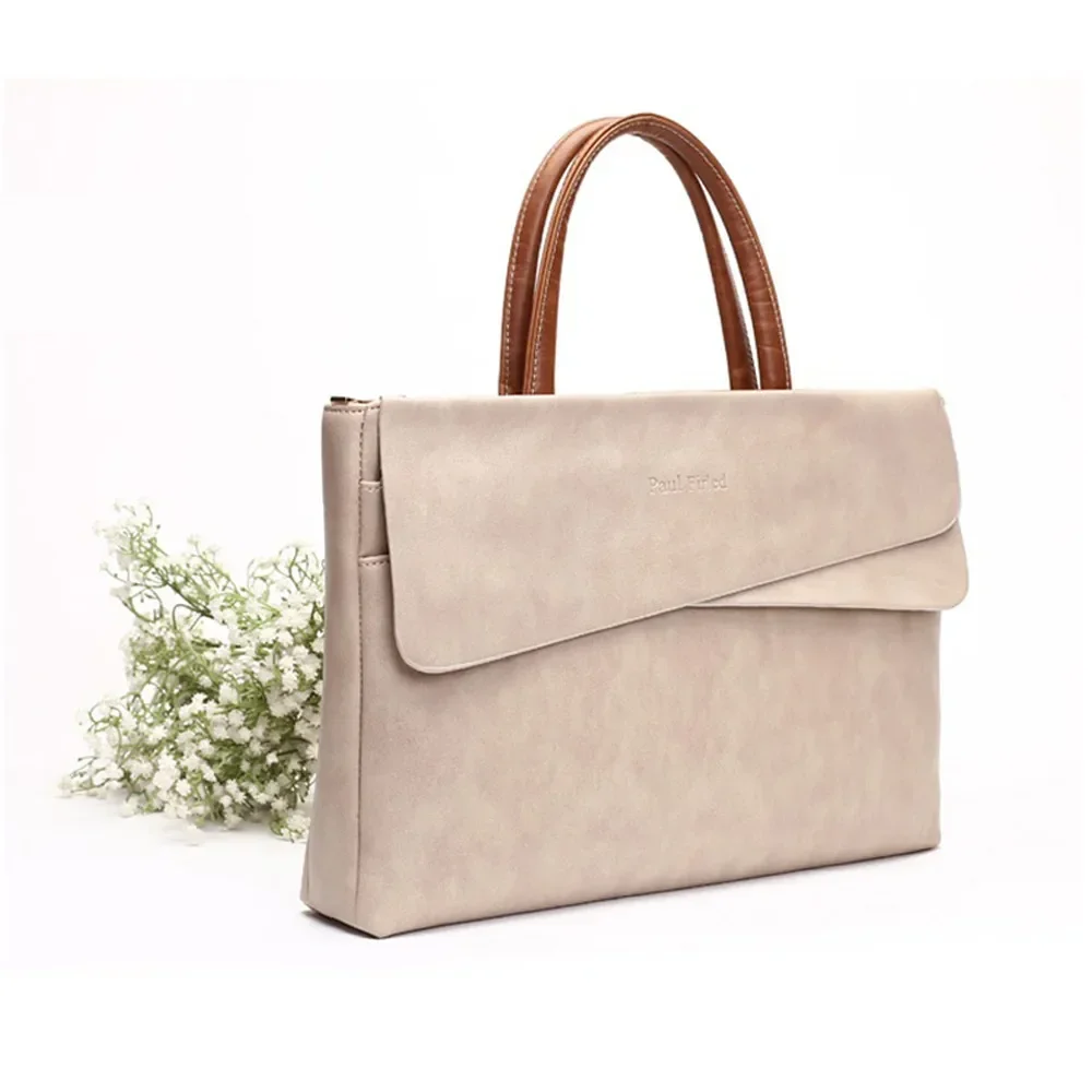 

Korean Style Women 15.6 Inch Laptop Handbag Fashion OL Briefcase Shoulder Messenger Bag For Macbook Air Pro 11 12 13 15 Retina