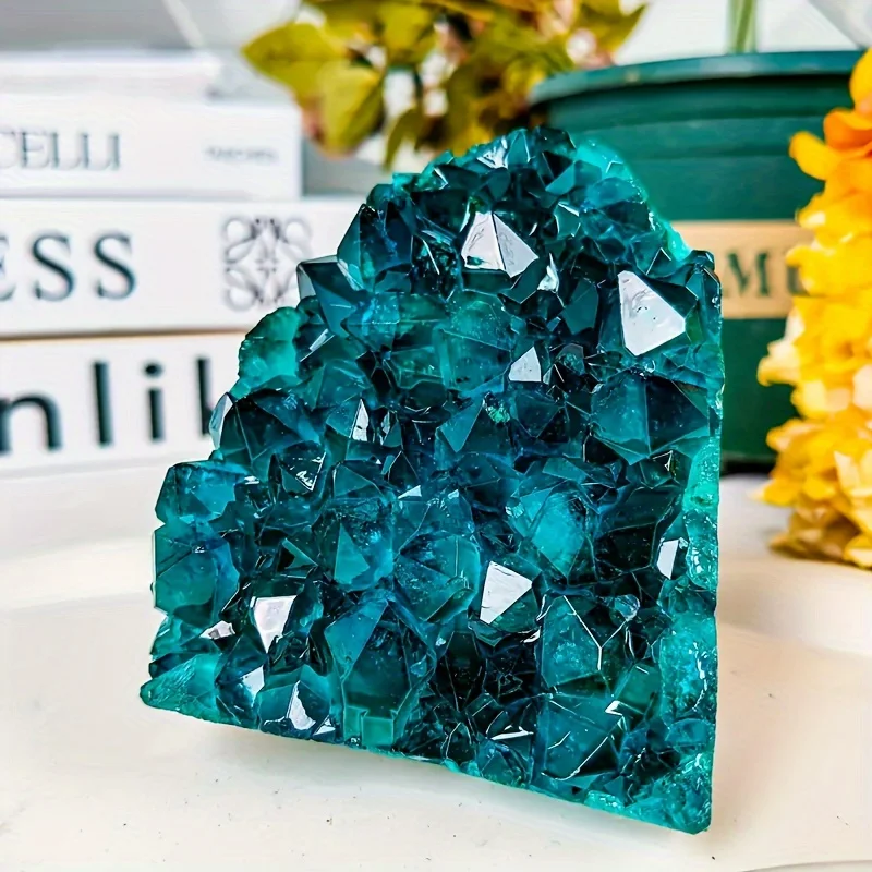 One Crystalhola Bohemian Blue Crystal Cluster – Türkis bis tiefblauer Farbverlauf, natürliches Aussehen, geeignet für Heimwerker – Detail 8