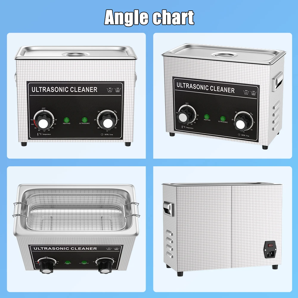 4.5L 180w Ultrasonic Cleaner with Heater Timer Ultrasonic Bath Cleaning Lab Tools Metal Parts Carburetor Brass Auto Engine Parts 6
