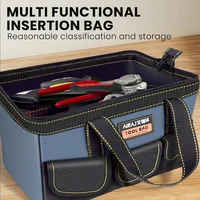 18 Inch Multifunctional Tool Bags 1680D Oxford Cloth Electrician Bags Waterproof and Wear-Resistant High Capacity Storage Bags 1