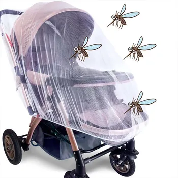 Moustiquaire pour poussette de bébé entièrement couverte Moustiquaire durable pour berceau de bébé Moustiquaire pour mini berceau portable 1