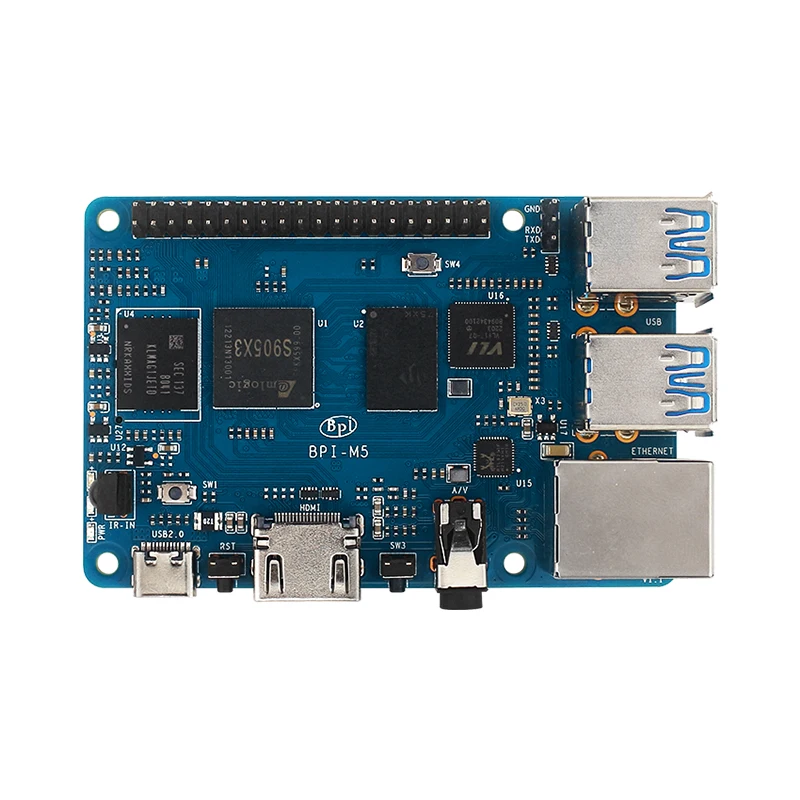 ٳ  BPI M5  ̱  ǻ, Amlogic S905X3 Ĩ , 4GB RAM, 16GB eMMC, 4 USB 3.0 Ʈ