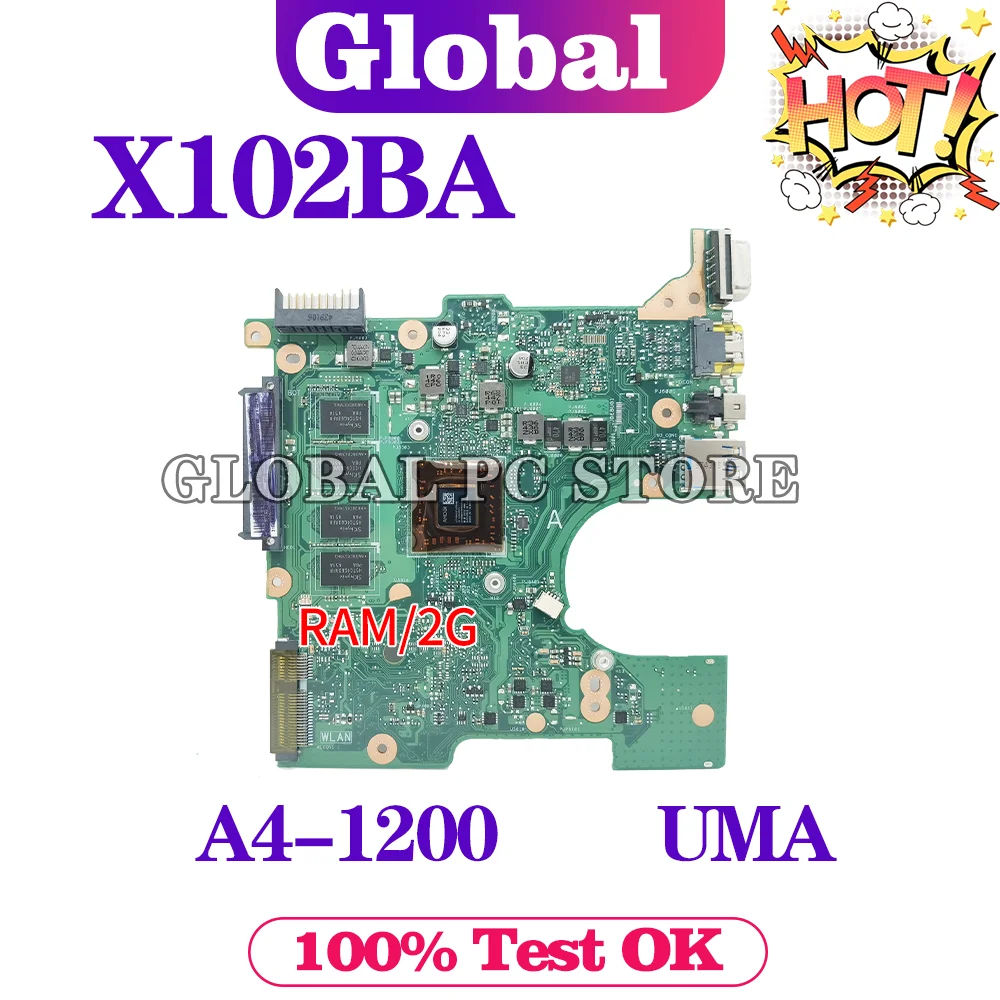 Оригинальная материнская плата KEFU X102BA для ноутбука ASUS X102B со стандартом памяти 2