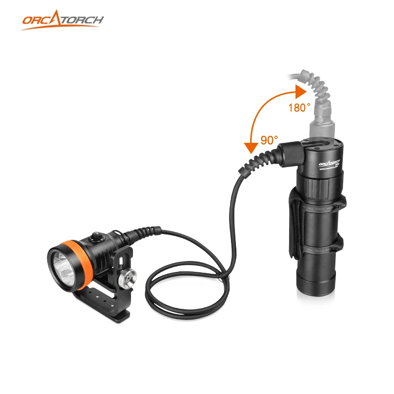 OrcaTorchD630CanisterPrimaryDiveLightLED4000LumenStraightor