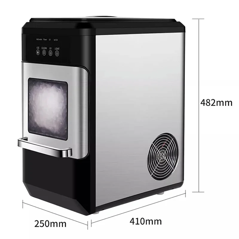 30KG/24H ice machine HZB-20N commercial milk tea shop small irregular particle ice fully automatic machine
