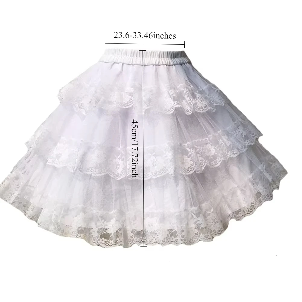 3-Layered Gothic Layered Ruffled Luxury Vintage Rockabilly Petticoat Crinoline Underskirt Petticoat Skirt Petticoat Underskirt Vintage Underskirt