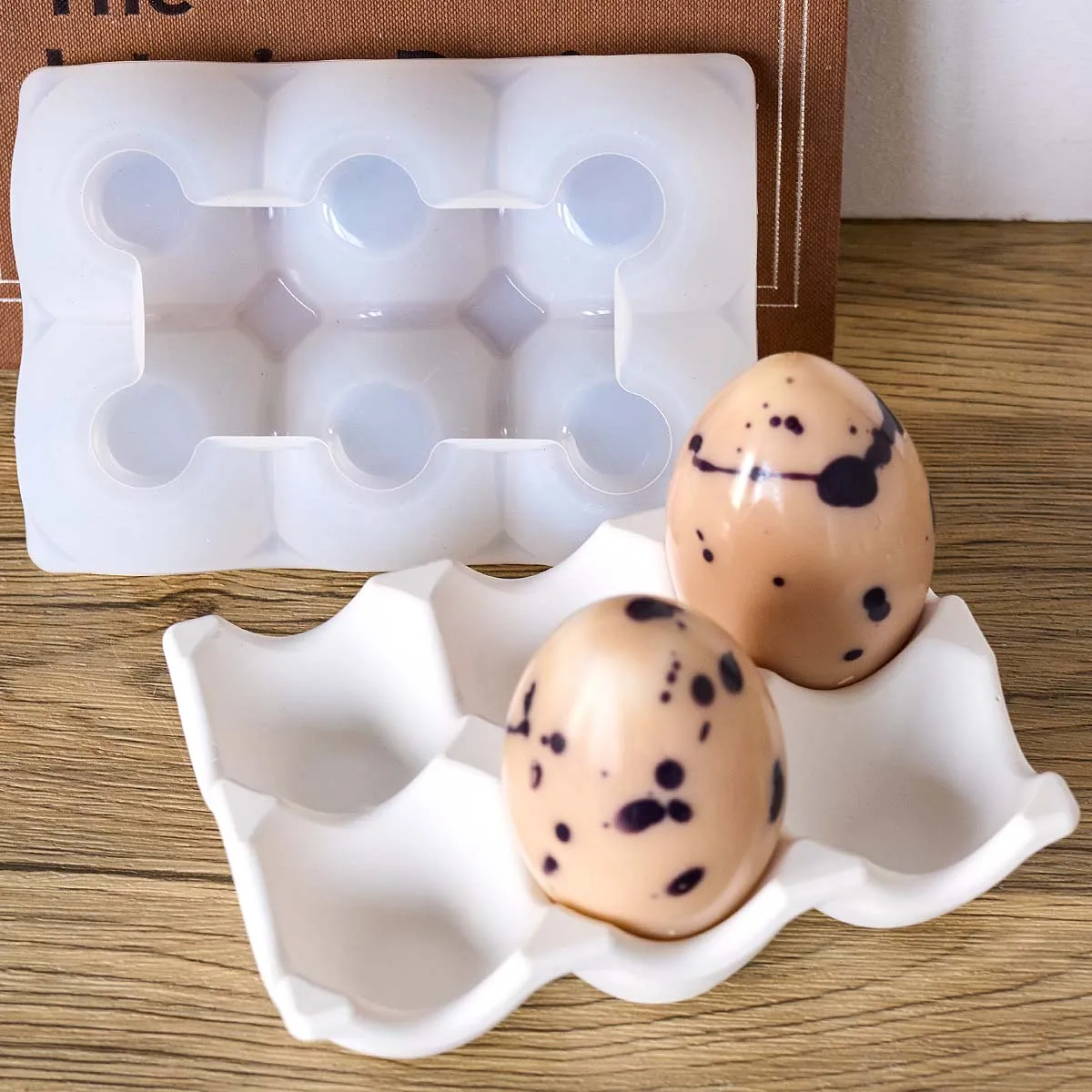 6-Compartment Egg Storage Tray Silicone Mold DIY Jewelry Display Plate Craft Making Plaster Resin Casting Molds Home Decor silicone mold