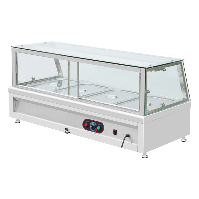 Freestanding Stainless Steel Chafing Dish Warm Serving Set Electric Food Plate Warmer Cabinet