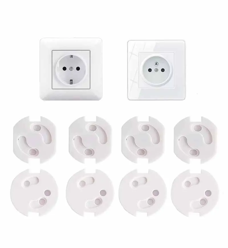 10pcs Kids Sockets Cover Plugs Security Two Phase Safe Lock Cover Baby Safety Child Electric Socket Outlet Plug Protection socket covers