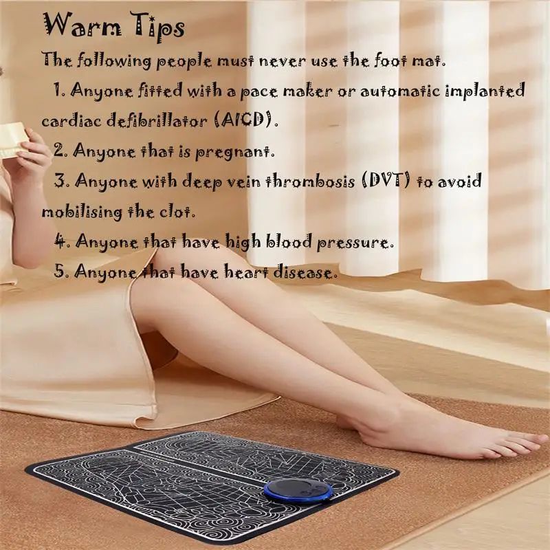 Rechargeable Electric Foot Massage Mat for Relaxation