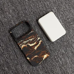 Luxurious Carbon Fiber Textured Magnetic Frameless Matte Phone Case - iPhone 12 Pro Max (Gold)