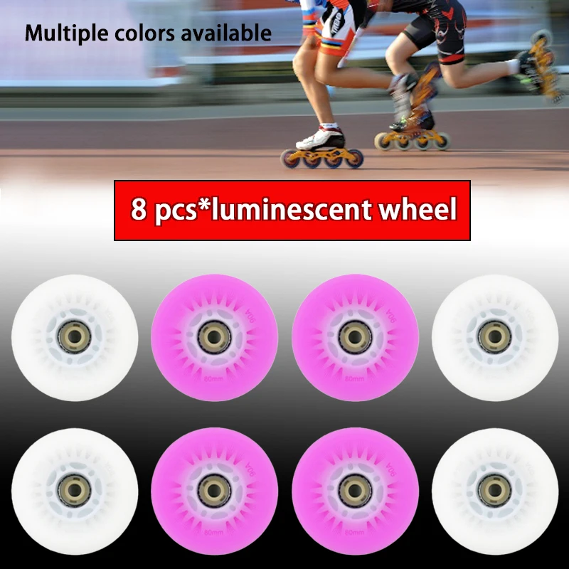 インラインスケート 替えホイール Amazon | JCXYL EV LEDインラインスケート交換用ホイール 72MM 76MM