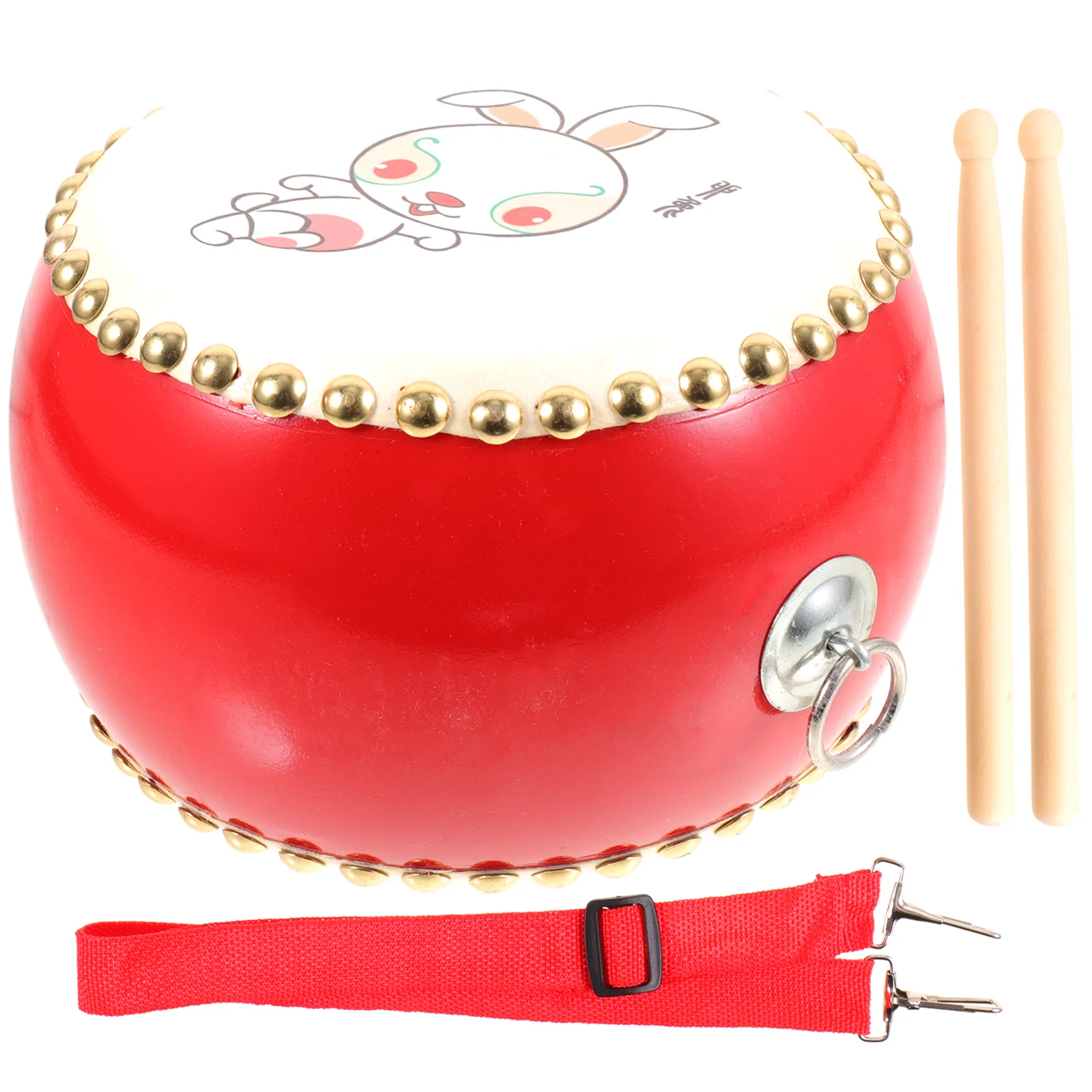 

Percussion Drum Child Wooden Toddler Toys Chinese Folk Dance Polyester Educational Instrument