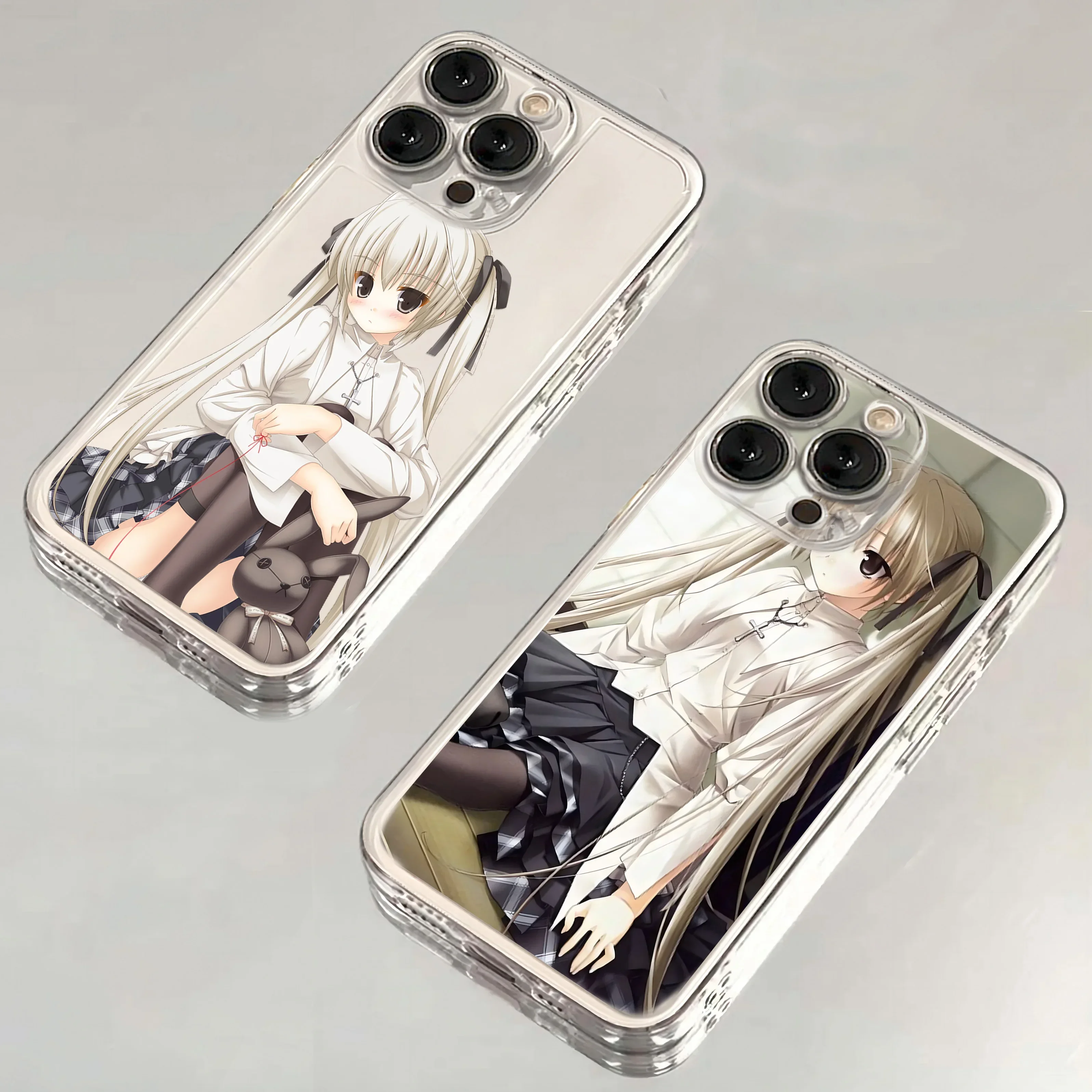 Anime Girl Transparent Phone Case - Artful Protective Cover