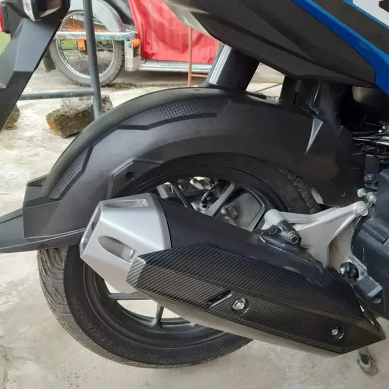 For Honda New Click 125i 150i Universal ABS Motorcycle Exhaust Protector Cover Carbon Fiber Muffler Heating Guard Protection