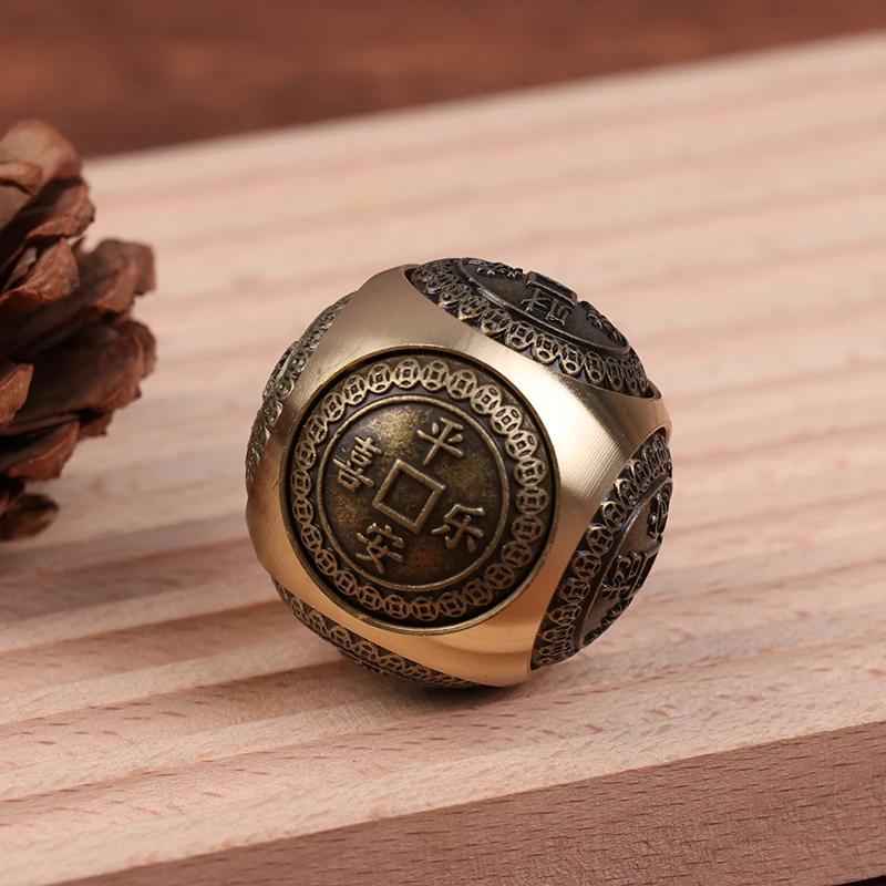 Fidget Toys Brass Fidget Spinner Cube Six-sided Rotation Spherical Chinese Style for Adult Antistress for fidget toys,anti stress toys