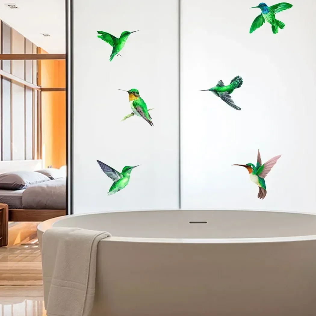 6Pc/Set Bird Anti-collision Warning Stickers Electrostatic Glass Film Bird Sticker PVC Film Window Home Glass Decorative