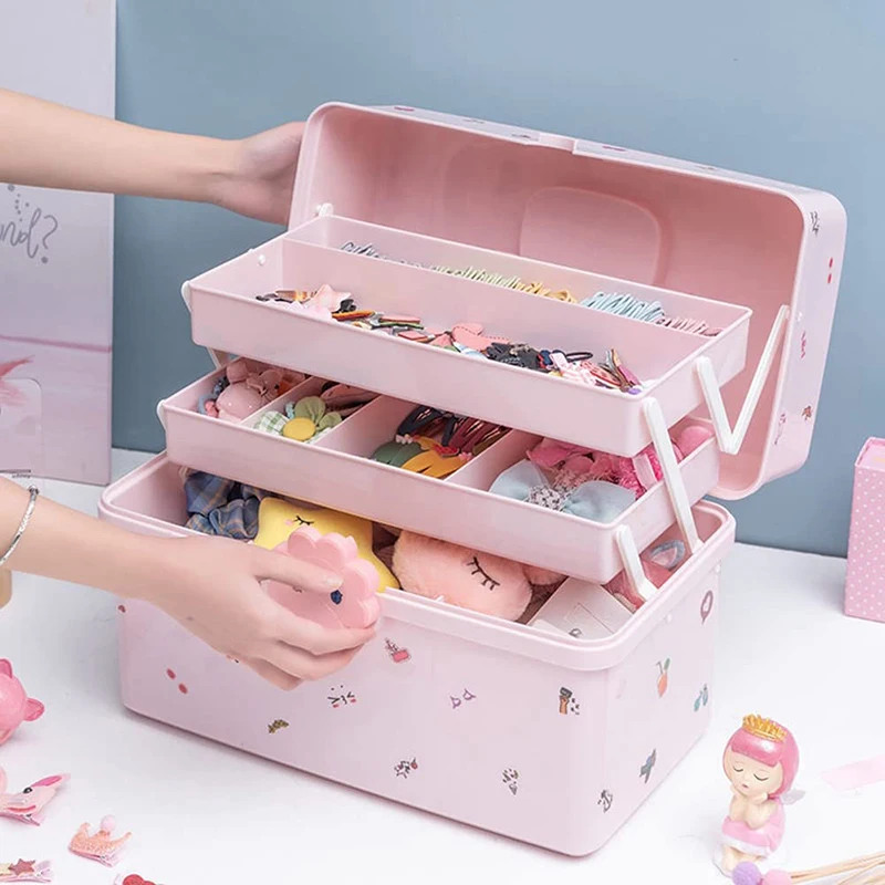 

Children's Hair Accessories Storage Box Baby Head Rope Hairpin Rubber Band Head Jewelry Dressing Cute Girl Jewelry Box