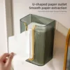Acrylic Paper Towel Holder, Wall Mounted Paper Towel Dispenser, Adhesive Tissue Box  for Bathroom 2