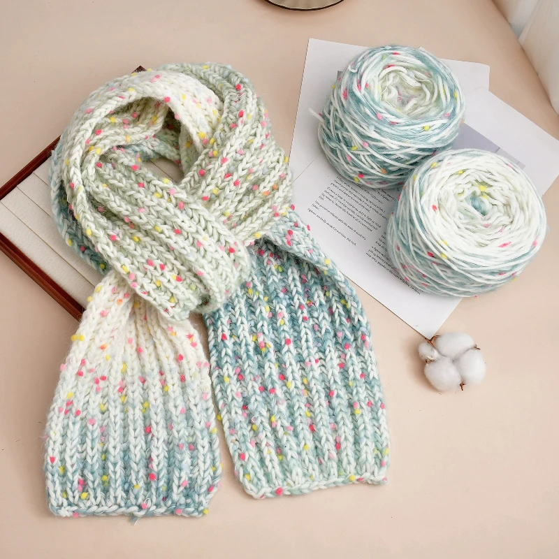 Rainbow Wool DIY Scarf Sweater Shawl Knitting Material