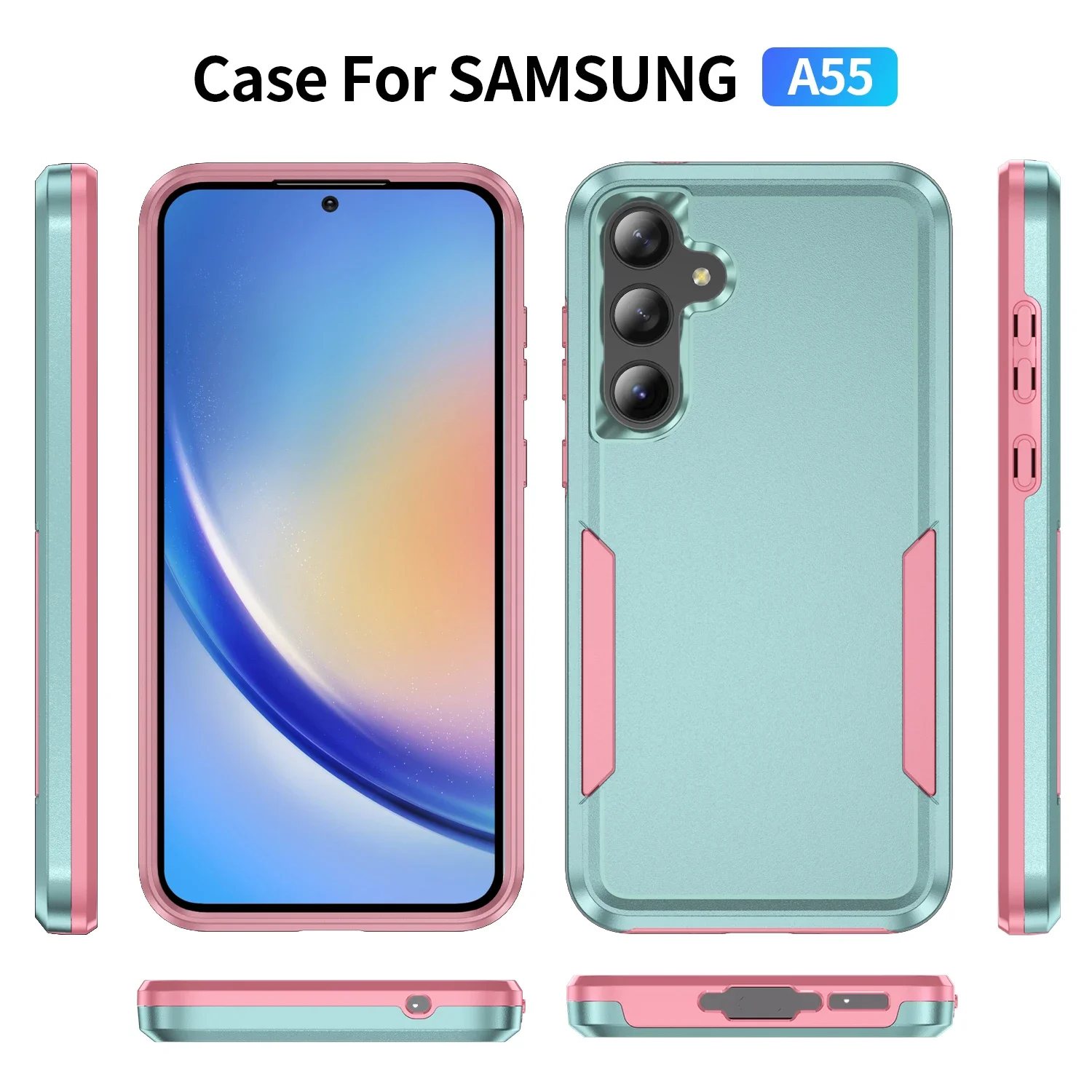 Luxury Armor Shockproof Mobile Phone Case with Soft and Hard Double Protection