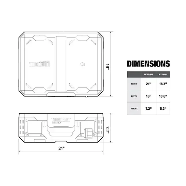 TOUGHBUILT TB-B1-B-30 StackTech Tool Box Multi-functional Maintenance Parts Box Stackable Toolbox Toughbuilt Tool Accessories 6
