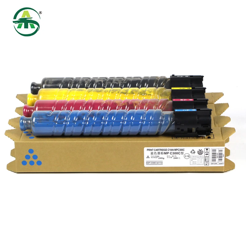 MP C300 Copier Toner Cartridge Compatible for RICOH Aficio MP C300 400 401 Copier Cartridges powder Supplies CMYK210g 4pcs/set