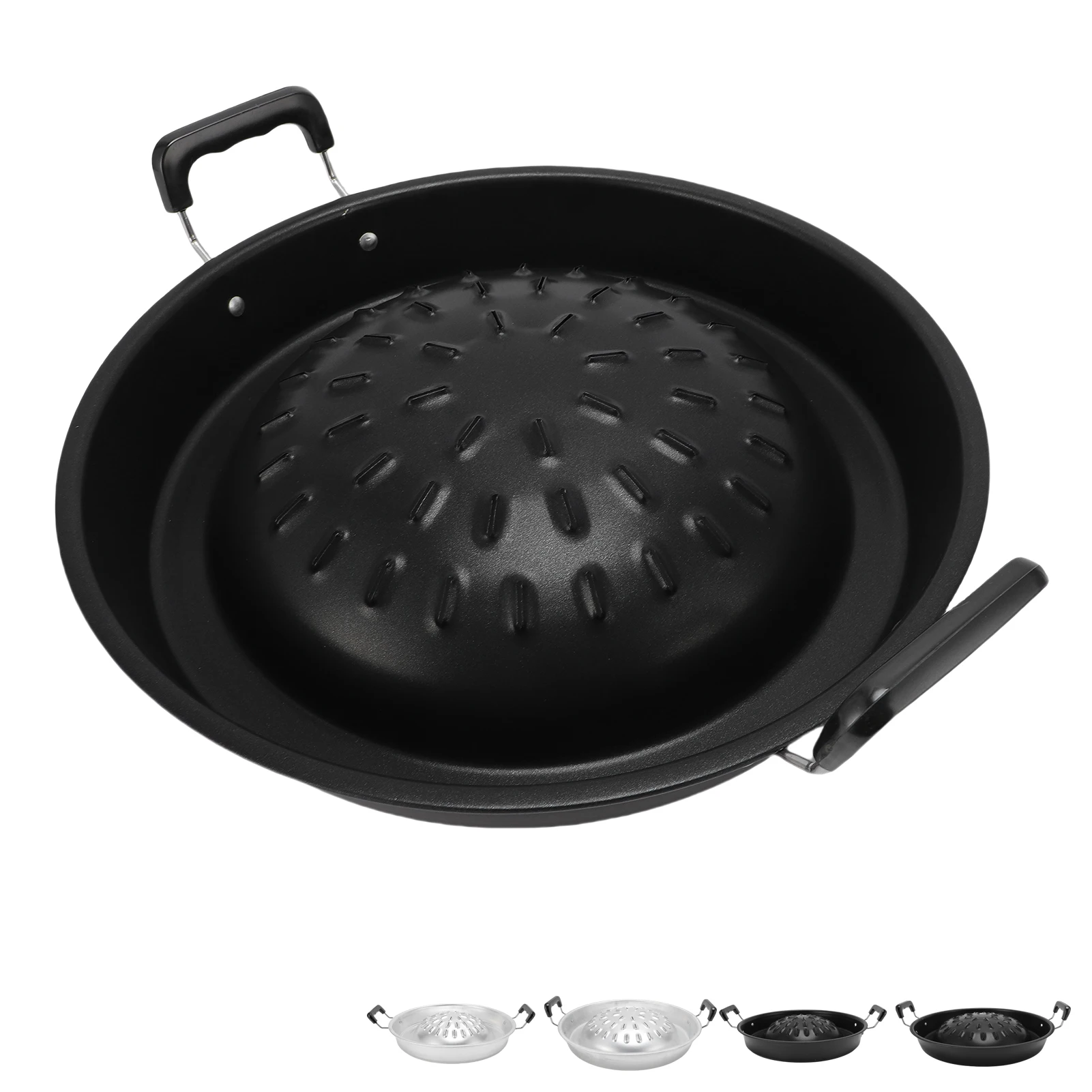 Anti-aanbak Bakplaat Grill Pan, Koreaanse BBQ Plaat Barbecue Grill Ronde Koekenpan voor Thuis Outdoor Stove(Universal Type 30cm