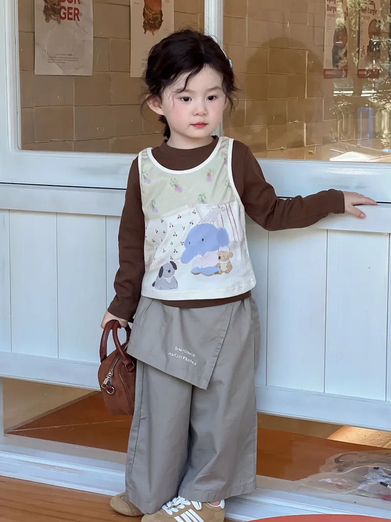 2025 Autumn New Children Casual Pants Cotton Girls Fashion Wide Leg Pants Baby Loose Trousers Kids Harem Pants Children Clothes 3 2025 Autumn New Children Casual Pants Cotton Girls Fashion Wide Leg Pants Baby Loose Trousers Kids Harem Pants Children Clothes - Image 3