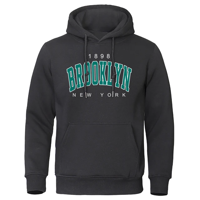 1898 Brooklyn New York Printed Mens Hoody Creativity Crewneck Clothing Fashion Oversize Sweatshirt Fashio Crewneck Hoodie Male 2